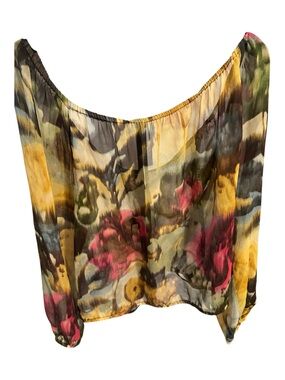 Karen Kane Multicolor Floral Off-Shoulder Blouse in Yellow, Pink, Green